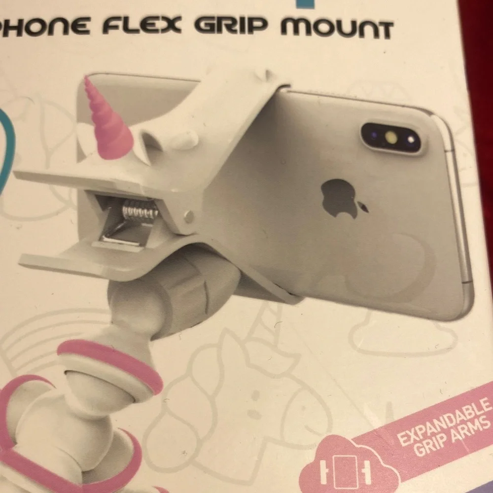 Premier Unicorn Flexi-Grip Smartphone Mount - White and Pink